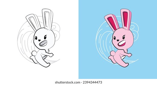 cute animal illustration for book drawing page