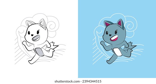 cute animal illustration for book drawing page