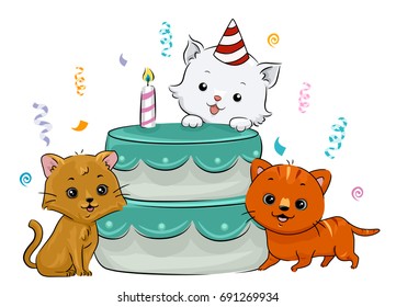 3,736 Birthday cake pet Stock Illustrations, Images & Vectors ...