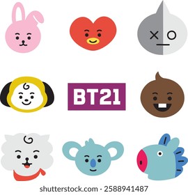 cute animal illustration for kids. cute animal line art vector design. cute animal dolls for kids. vector EPS.