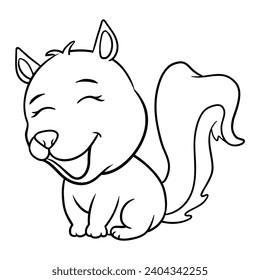 Cute animal illustration on isolated white background, cool for stickers, logos, t-shirts, coloring books, etc.	