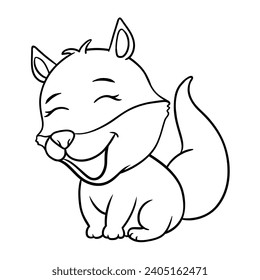 Cute animal illustration on isolated white background, cool for stickers, logos, t-shirts, coloring books, etc.	