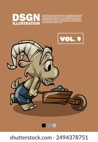 Cute animal illustrations with several expressions suitable for icons or t-shirts