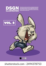 Cute animal illustrations with several expressions suitable for icons or t-shirts