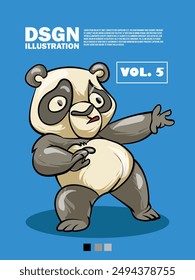 Cute animal illustrations with several expressions suitable for icons or t-shirts