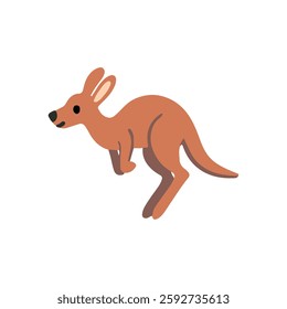 Cute animal kangaroo vector illustration.  