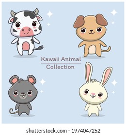 cute animal kawaii cartoon collection