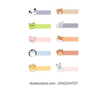 Cute Animal Label Name Tag 