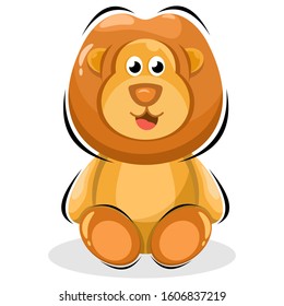 CUTE ANIMAL LION CARTOON DESIGN VECTOR