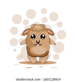 Cute animal little sheep illustration Premium Vector