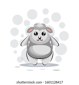 Cute animal little sheep illustration Premium Vector