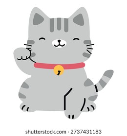 cute animal making inviting gesture in cheerful style for friendly mascot charm