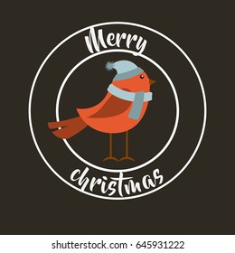 cute animal merry christmas isolated icon