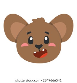 cute animal mouse icon, flat illustration for your design flat style