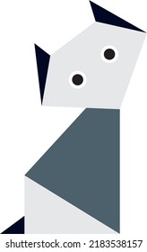 Cute animal in origami style. Editable file for wed and print use. Best choise for any projects.
