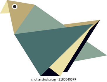 Cute animal in origami style. Editable file for wed and print use. Best choise for any projects.