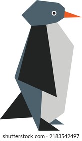 Cute animal in origami style. Editable file for wed and print use. Best choise for any projects.