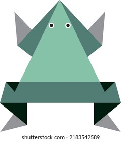 Cute animal in origami style. Editable file for wed and print use. Best choise for any projects.