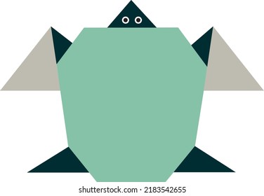 Cute animal in origami style. Editable file for wed and print use. Best choise for any projects.