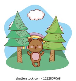 cute animal outdoors cartoon