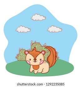 cute animal outdoors cartoon