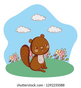 cute animal outdoors cartoon