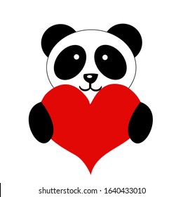 Cute animal panda design vector