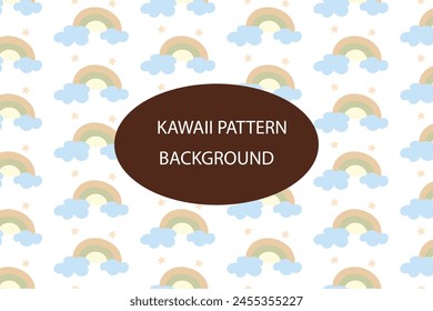 cute animal pattern isolated on white background