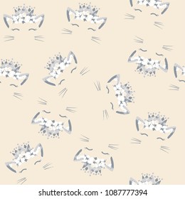 Cute animal patterns vector