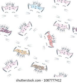 Cute animal patterns vector