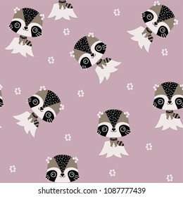 Cute animal patterns vector