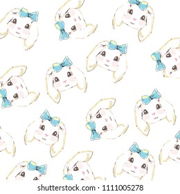 Cute animal patterns vector