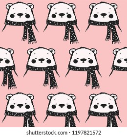 Cute animal patterns vector