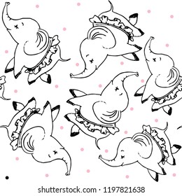 Cute animal patterns vector