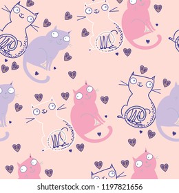Cute animal patterns vector