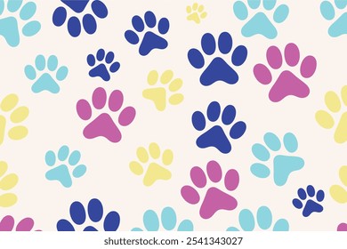 Cute Animal Paw Print Pattern for Adorable Designs and Decor