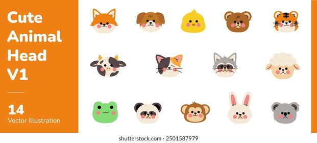 Cute Animal Pet Head 1