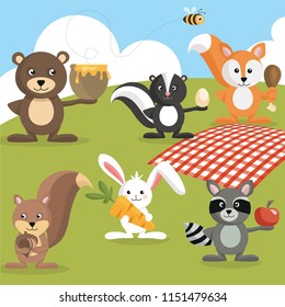 Cute Animal picnic