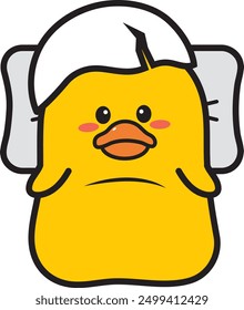 cute animal pillow illstrator vecter character