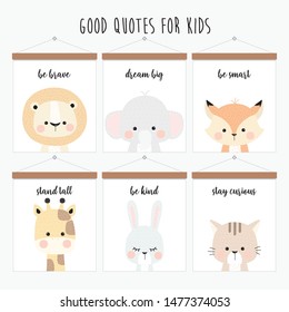 Cute Animal Poster Set For kids