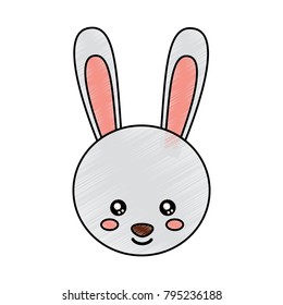 cute animal rabbit head baby