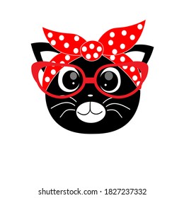 Bright Poster Portrait Pug Red Polka Stock Vector (Royalty Free) 645172762