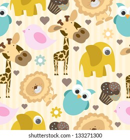 cute animal seamless