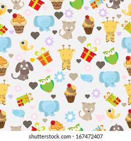 cute animal seamless