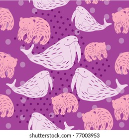 cute animal seamless pattern