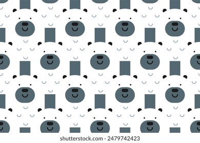 Cute animal seamless pattern background. Nursery room wallpaper seamless pattern. Cute animal wrapping paper seamless pattern