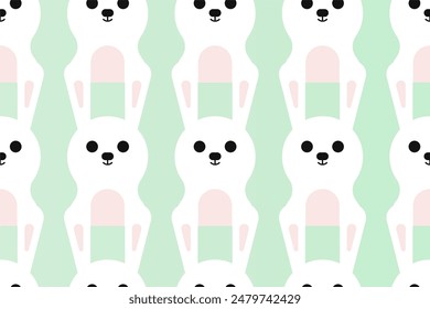 Cute animal seamless pattern background. Nursery room wallpaper seamless pattern. Cute animal wrapping paper seamless pattern