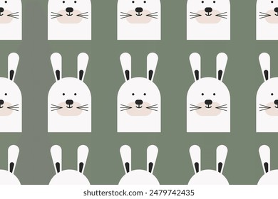 Cute animal seamless pattern background. Nursery room wallpaper seamless pattern. Cute animal wrapping paper seamless pattern