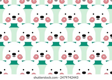 Cute animal seamless pattern background. Nursery room wallpaper seamless pattern. Cute animal wrapping paper seamless pattern