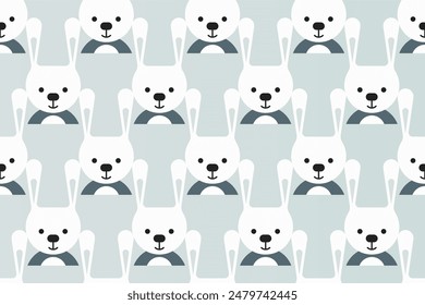 Cute animal seamless pattern background. Nursery room wallpaper seamless pattern. Cute animal wrapping paper seamless pattern